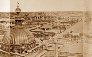 Vue panoramique des cours de la Résidence, Lucknow - Felice Beato
